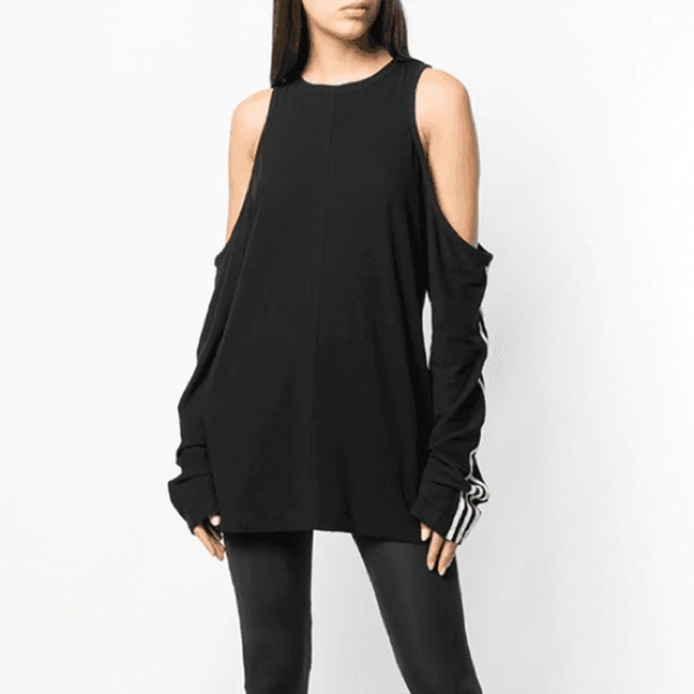 NWT Y-3 Cut out sleeve cotton over T-shirt